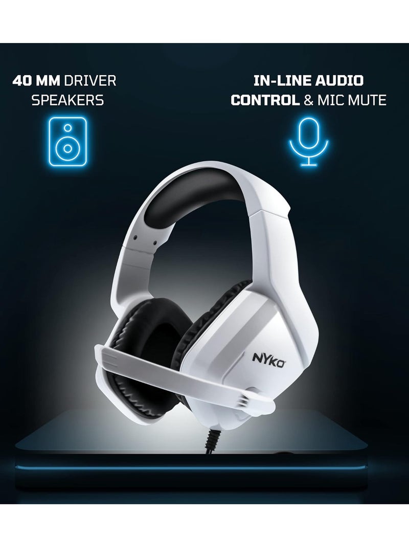 Nyko NP5-4500 over-ear Stereo Headset Wired 3.5mm Jack  2M cable - Swivel Noise Reduction Mic - Lightweight and Durable Frame -Ultra Comfortable Cushion - for PlayStation 5 -4 , Xbox Series , Xbox One, PS4, PS5, Switch  - Image 2