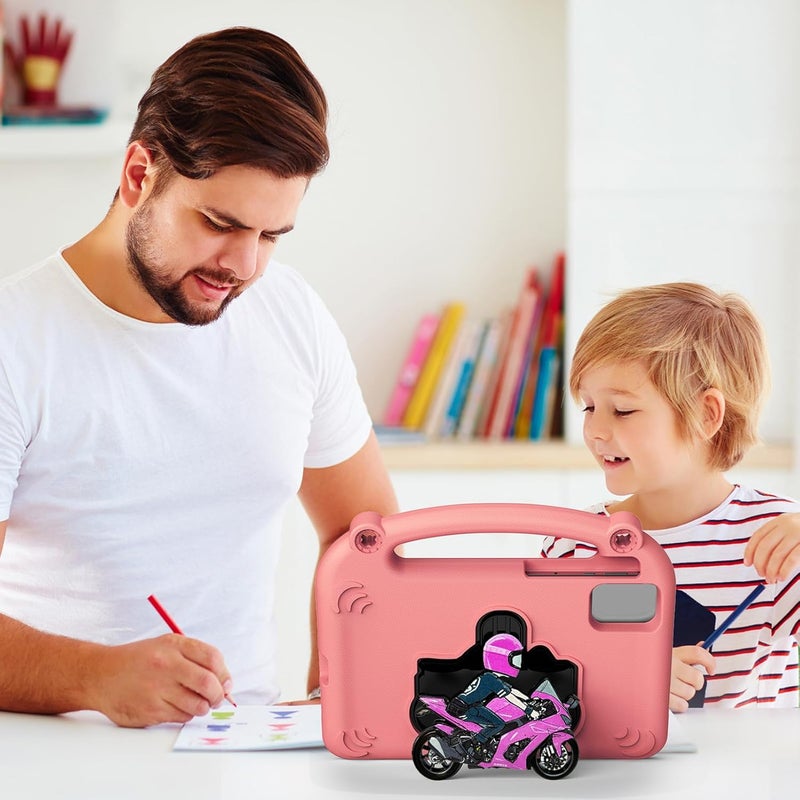 Tablet Case for 11.5 Inch Tablet, Shockproof Protective Cover with Folio Stand and Portable Handle, Compatible with Multiple Models (Pink) - Image 3