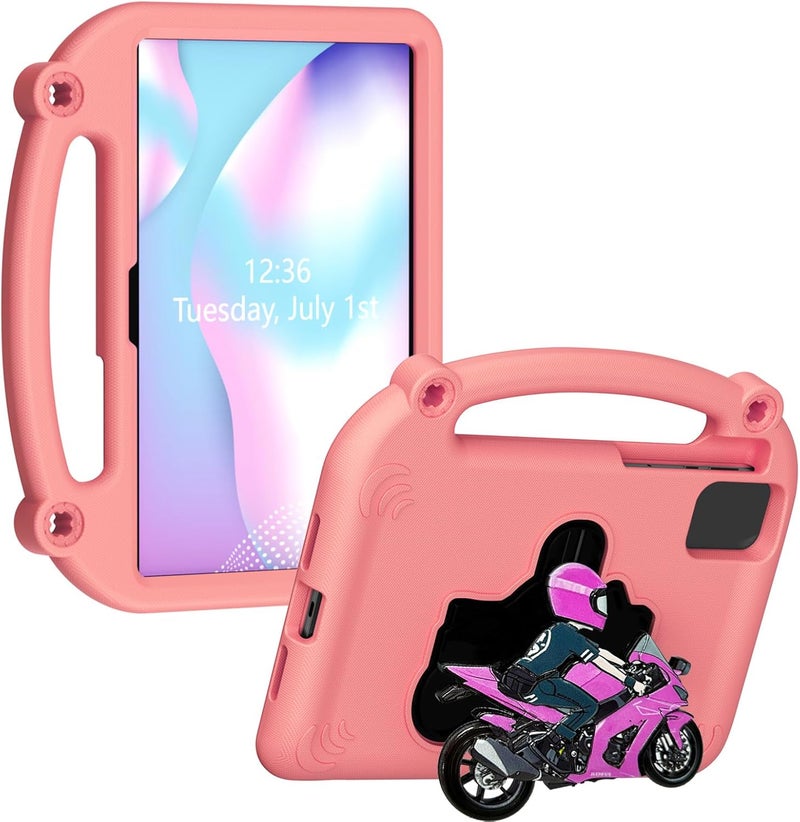 Tablet Case for 11.5 Inch Tablet, Shockproof Protective Cover with Folio Stand and Portable Handle, Compatible with Multiple Models (Pink) - Image 1
