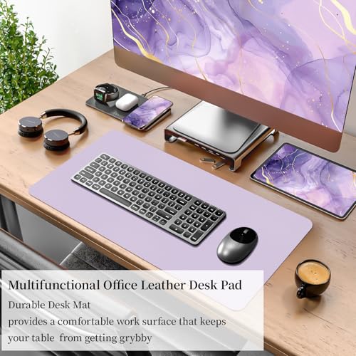 Bloss Purple Leather Desk Mat for Desktop,Desk Protector Pad Mats,Large Gaming Mouse Pad,Dual-Side Office Desks Mats for Keyboard and Mouse, Writing Pad for Office/Home.23.6"x 13.8" - Image 4