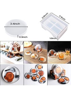 Y&D Home Decoration, Round Resin Coaster Mold Sets of 5 Pack, Silicone Storage Box Mold, Molds for Casting, Cups Mats, Candle Holder, Soap Birthday, Christmas Etc  - Image 2