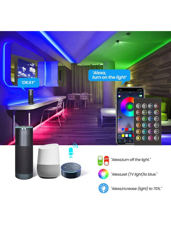 إسكدنيا حبل إضاءة LED ذكي بإضاءة متعدد الألوان RGB أسود 16.5 x 6 x 16.5سم - Image 3