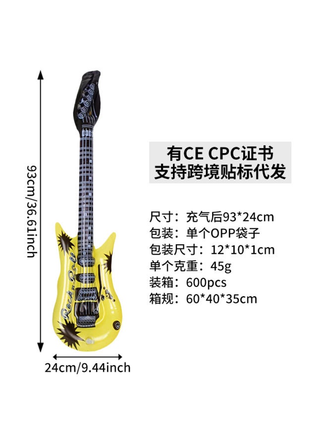 Environmental Protection Pvc Party Stage Activities Interactive Props 95cm Simulation Children's Toys Inflatable Guitar