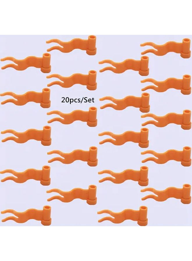 Orange Wave Flag Mini Building Blocks 15pcs Durable Plastic Construction Toys For Kids - Image 1