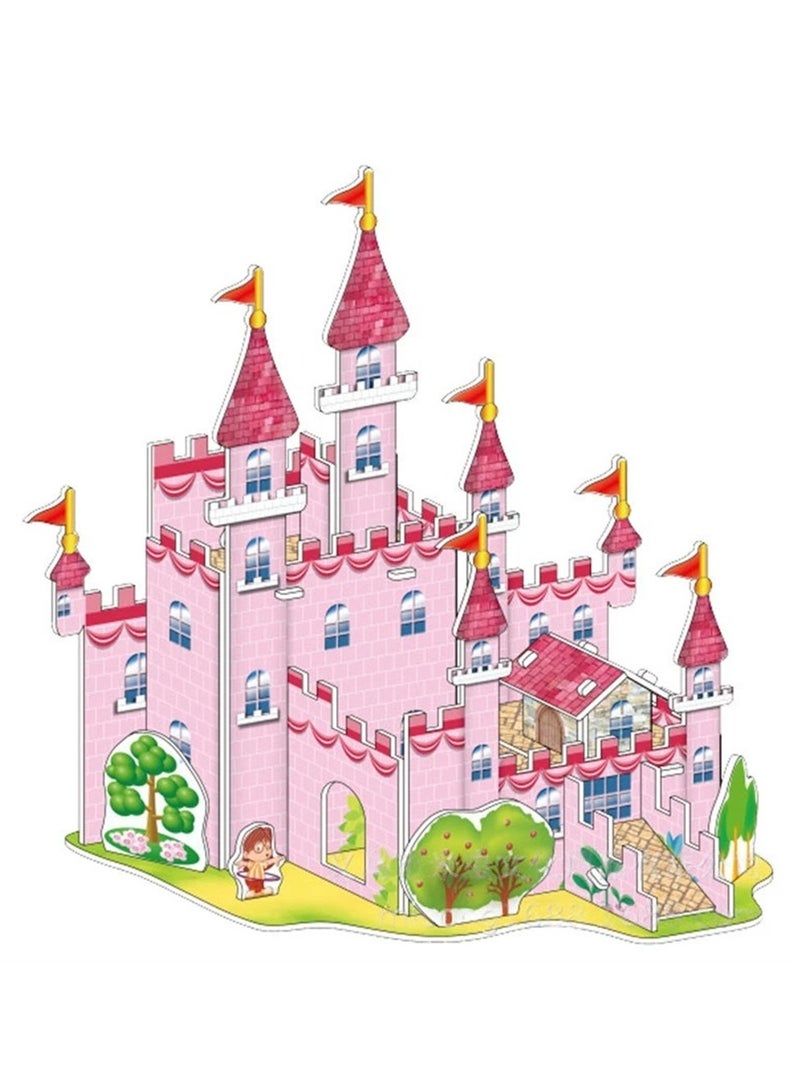 Yegni 4Pcs Children's Parent-child Toy Building House Handmade Educational 3D Puzzle Paper Model Gift Assembly Interactive Parent-child Toy - Image 3