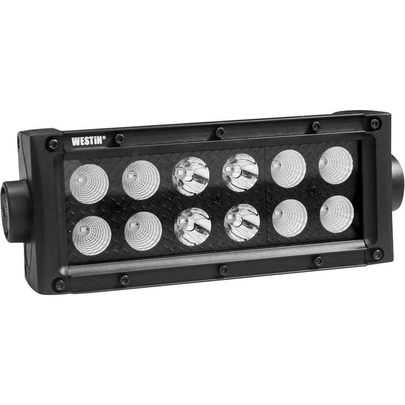Westin 09-12212-12C B-Force Black Face 6 inch Double Row LED Light Bar with Combo Beam - Image 1