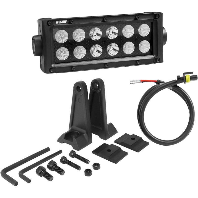Westin 09-12212-12C B-Force Black Face 6 inch Double Row LED Light Bar with Combo Beam - Image 2