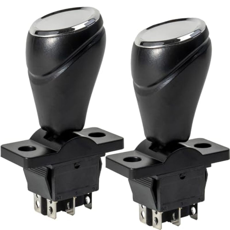 Kids Bumper Car Joystick: 10 Amp Black Replacement Controller - 360° Rotation & Automatic Reset for Kids Ride-On Toys - Image 1