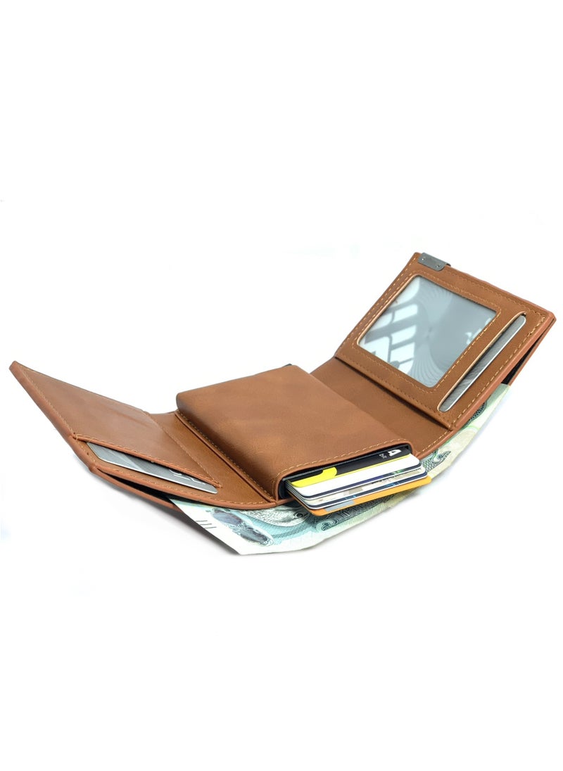 Classic Milano Classic Milano Faux Leather RFID Blocking Pop Up Wallet for Men and Women - Automatic Card Holder Wallet with Pop-up Design - Secure, Compact Credit Card Holder for Men - Stylish Wallet for Men & Women’s RFID Card Wallet  - Image 4