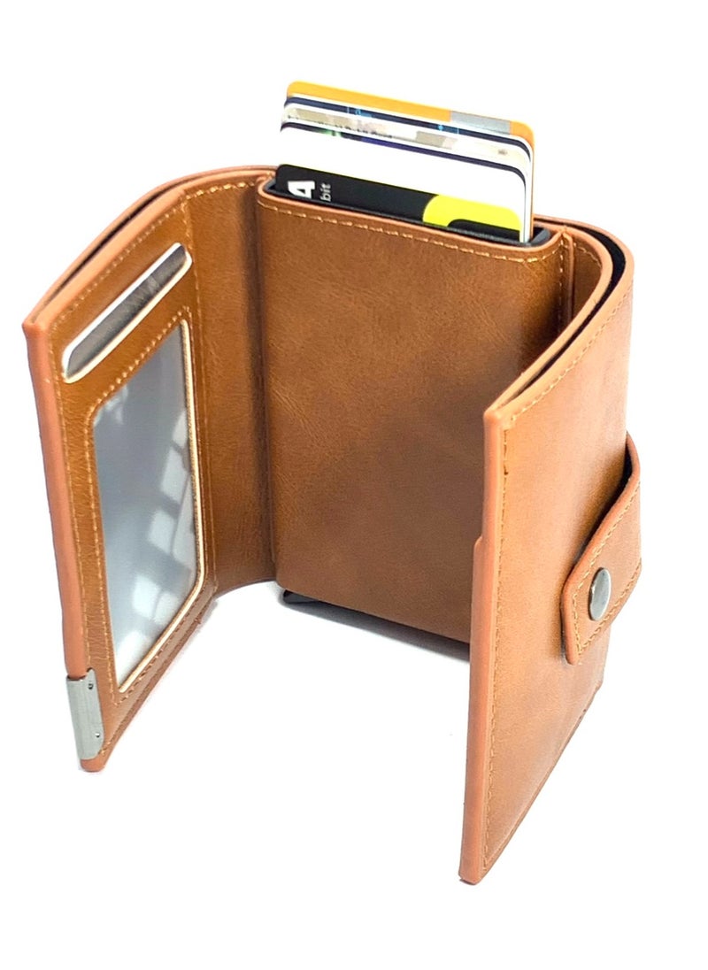 Classic Milano Classic Milano Faux Leather RFID Blocking Pop Up Wallet for Men and Women - Automatic Card Holder Wallet with Pop-up Design - Secure, Compact Credit Card Holder for Men - Stylish Wallet for Men & Women’s RFID Card Wallet  - Image 5
