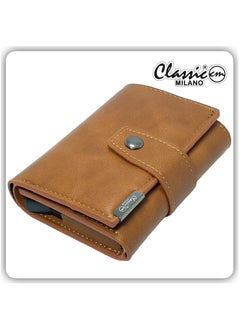 Classic Milano Classic Milano Faux Leather RFID Blocking Pop Up Wallet for Men and Women - Automatic Card Holder Wallet with Pop-up Design - Secure, Compact Credit Card Holder for Men - Stylish Wallet for Men & Women’s RFID Card Wallet  - Image 1