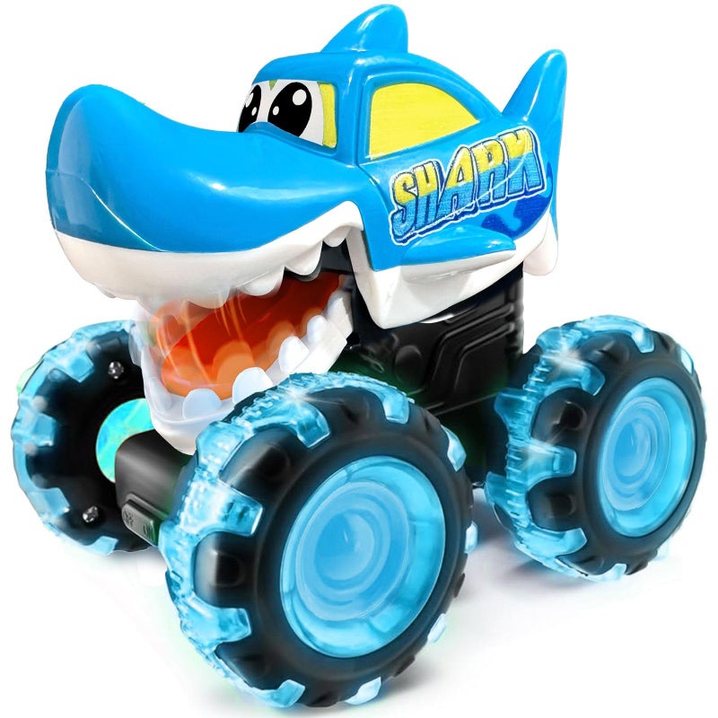 stargo Shark Monster Truck Toys Light Up Chomping Pull Back Truck Birthday Gifts for Toddlers Boys Toys Monster Truck Childrens Toys for Kids Boys Ages 35 46 57 48 - Image 3