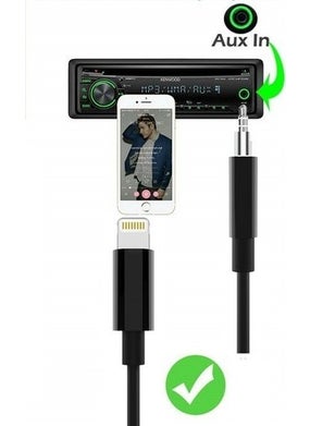 PSGT Lightning 3.5 mm Aux Converter Cable Black 1 m  - Image 3