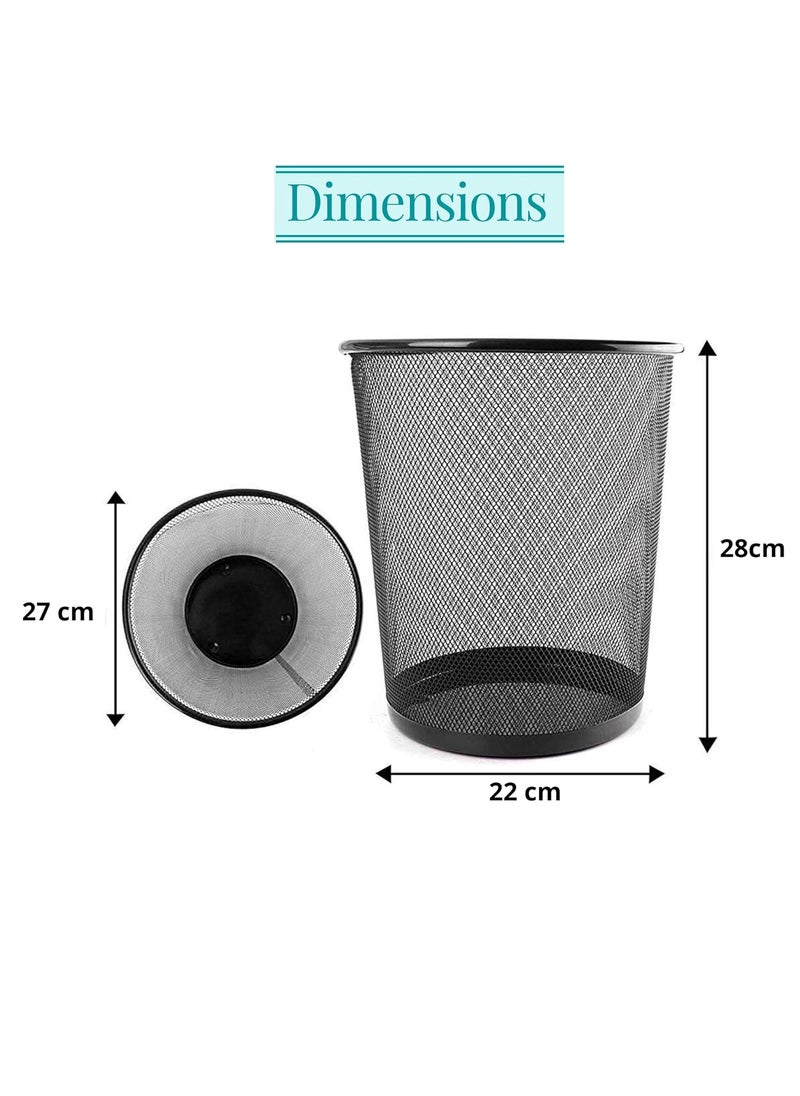 VeleSolv VeleSolv Metal Mesh Big Size Dustbin for Living Room Office use Room Small Rooms School Bedroom Kids Medium Set of 2  - Image 4