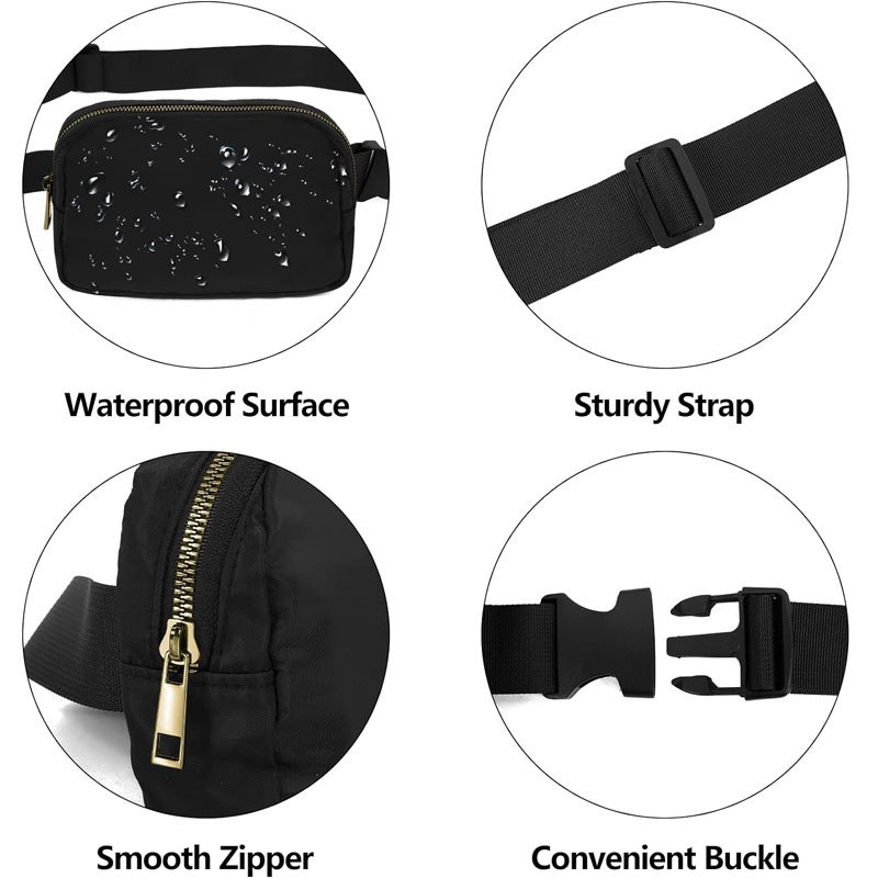 Outdoor Sports Crossbody Bag Mobile Phone Bag Nylon Running Fitness Bag Ready-Made Lulu Same Style Waist Bag - Image 4