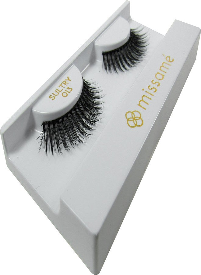 Missamé SULTRY Deluxe Beauty False Eyelashes Set Handmade with Premium Synthetic Fibers, Black, 3 Pairs - Image 2