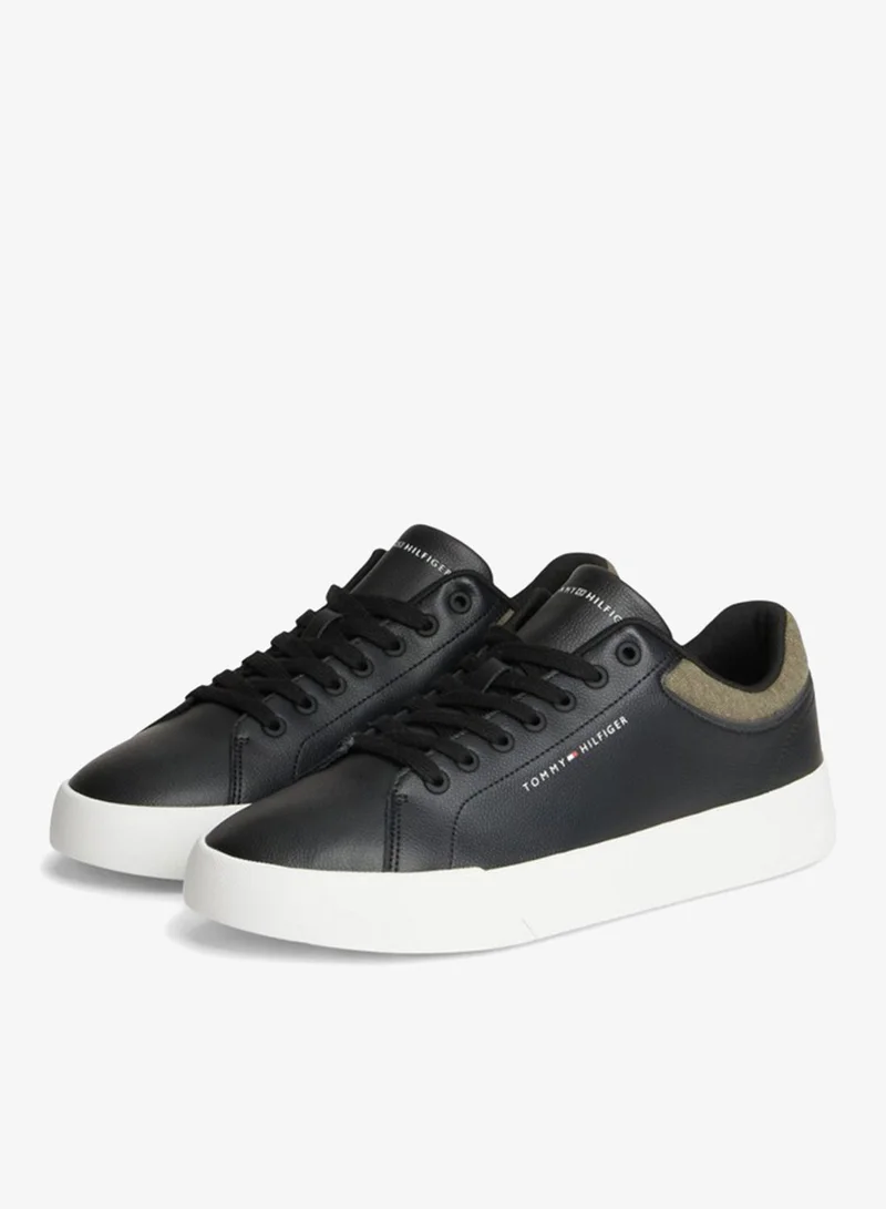 Tommy Hilfiger  Mixed Texture Court Trainers With Leather for Men | Best Price UAE