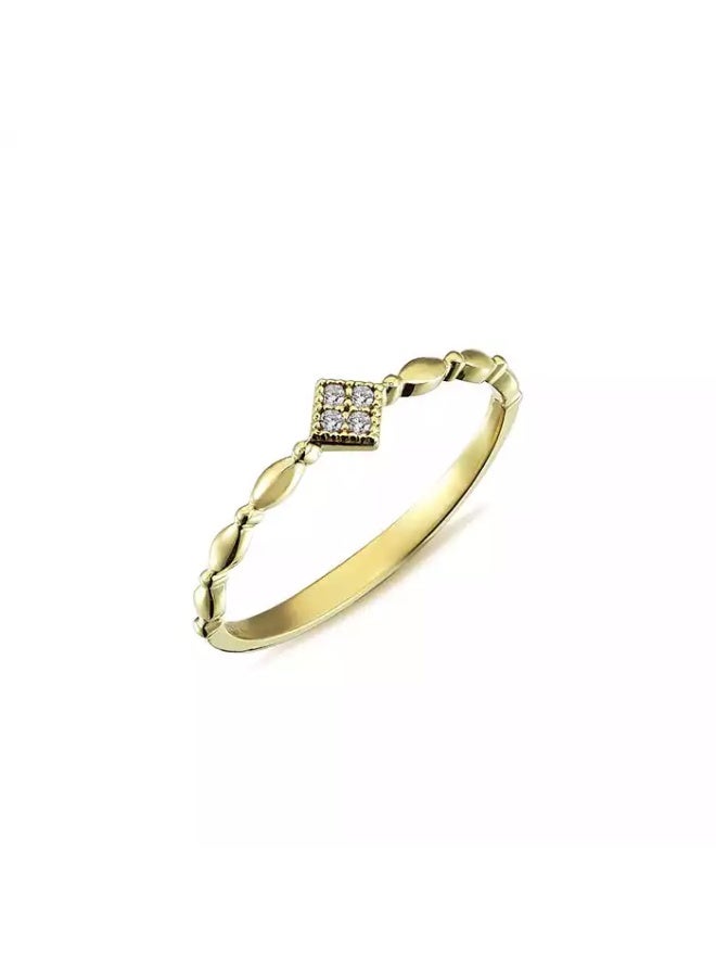 روبي آرت الذهب خاتم نسائي من الذهب الخالص عيار 18 قيراطًا - لمسة نهائية فاخرة وتصميم أنيق - 1.40 جرام - Image 1