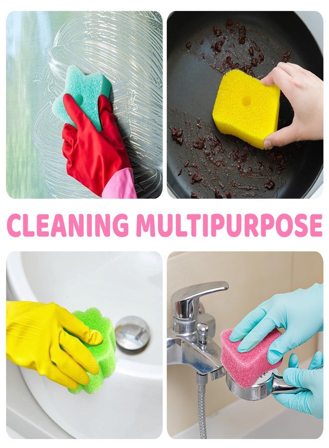 kickleen 4 Pack Kickleen Scrub Color Sponge with Suction Hanger,Non-Scratch, Multipurpose Dish Cleaning Temperature Controlled Sponge for Kitchen, Bathroom (Mix Color) - Image 5