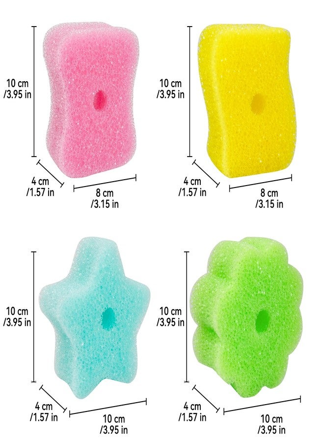 kickleen 4 Pack Kickleen Scrub Color Sponge with Suction Hanger,Non-Scratch, Multipurpose Dish Cleaning Temperature Controlled Sponge for Kitchen, Bathroom (Mix Color) - Image 3