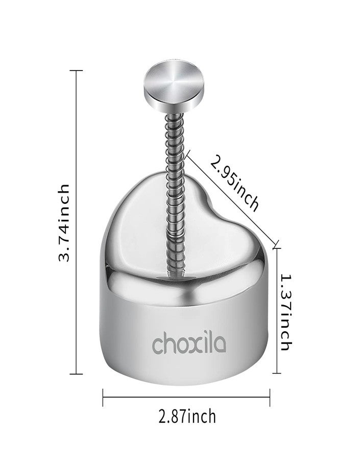 تشوكسيلا قالب أونيغيري وموسوبي سبام على شكل قلب - قالب كرات أرز من الفولاذ المقاوم للصدأ - هدايا عيد الحب للأطفال - Image 4