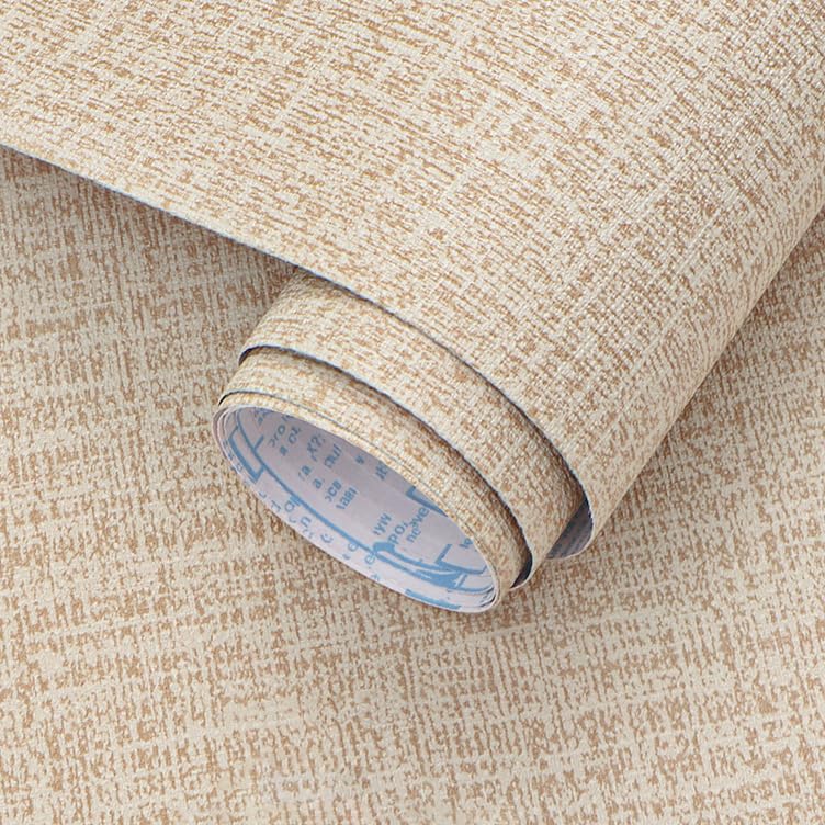 Guvana Grasscloth Peel and Stick Wallpaper Beige Textured Contact Paper Modern Removable Self Adhesive Wall Paper Thicken Fabric Faux Linen Wallpaper for Bathroom Living Room Cabinets 78.7inx15.7in - Image 1