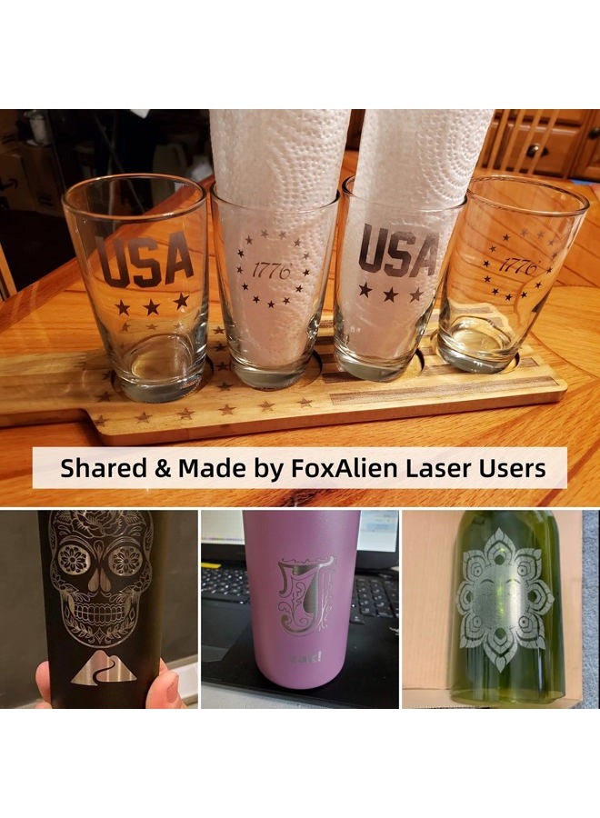 FoxAlien R42 Y-axis Rotary Roller Engraving Module for Cylindrical Objects Curved Surface Compatible with FoxAlien Masuter Pro, Masuter 4040 CNC Engraver Machines - Image 5