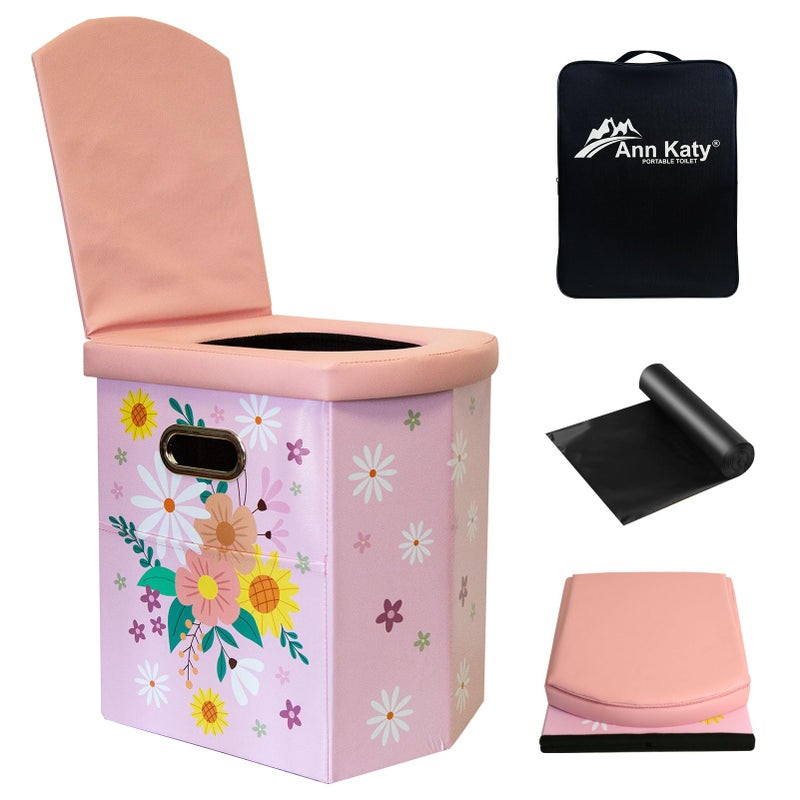 Ann Katy Upgrade XL Portable Toilet for Adults Extra Large Portable Travel Floding Toilet Camping Tall Toilets with Lid for Adults and Kids Compact Potty for CarHikingBeach and Camping - Image 2