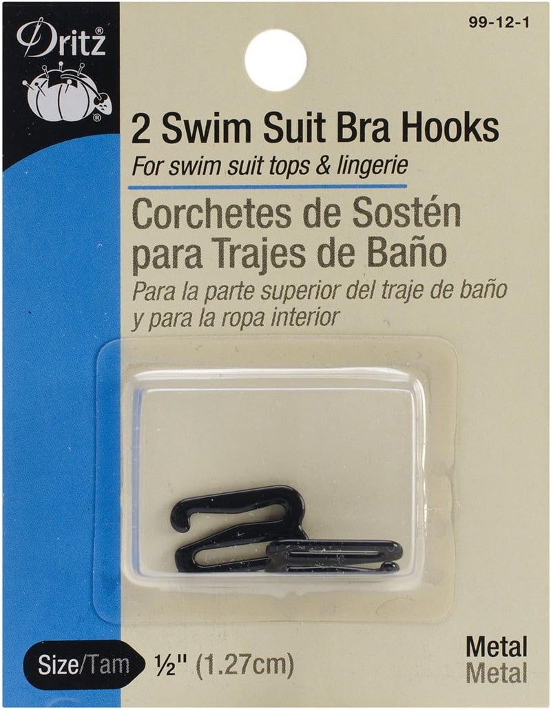 Dritz Dritz 99121 Metal Swim Suit Bra Hooks Black 12Inch 2Count - Image 2