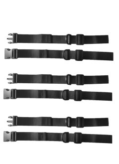 Oasisgalore 3-Pack Adjustable Nylon Backpack Chest Strap, Universal Fit, Non-Slip, Black  - Image 1