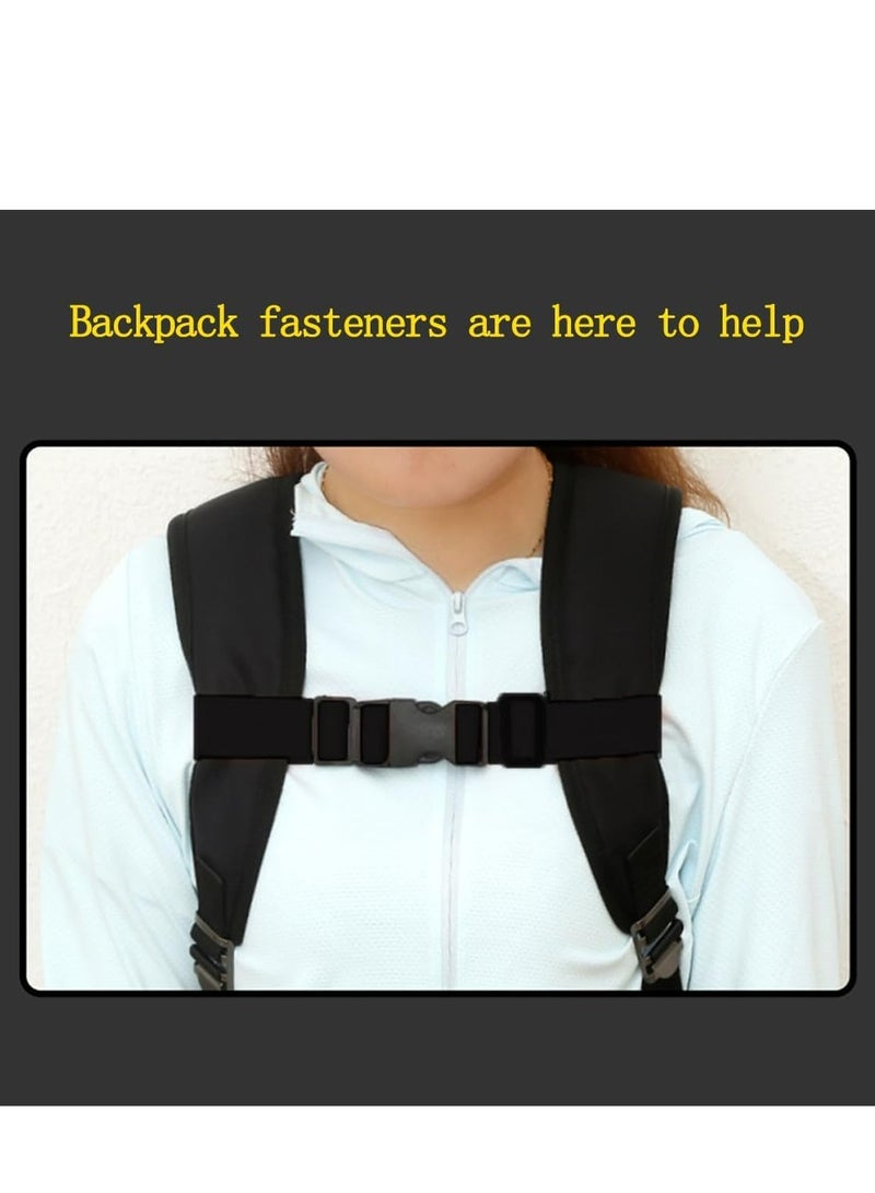 Oasisgalore 3-Pack Adjustable Nylon Backpack Chest Strap, Universal Fit, Non-Slip, Black  - Image 3