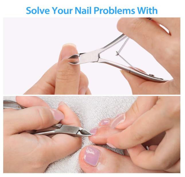 Generic Cuticle Trimmer Cuticle NippersProfessional Stainless Steel Cuticle Cutter Cuticle RemoverPedicure Manicure Tools for Fingernails and Toenails silver  - Image 4
