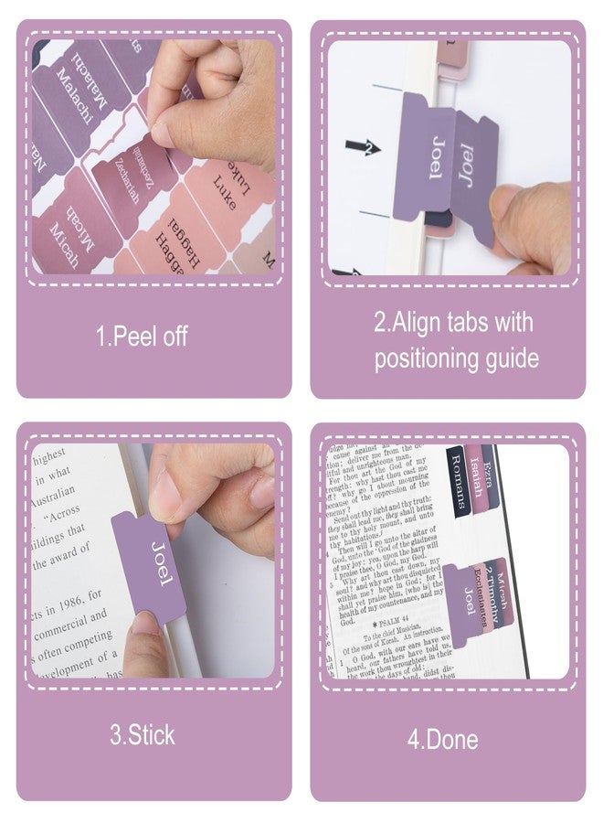 Reaeon Bible Tabs, 75 Tabs, Laminated Bible Index Tabs for Women and Men, Bible Book Tabs for Easy Navigation, Large Print Easy to Read (Sunset Shade) - Image 4