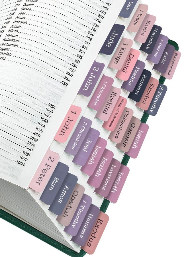 Reaeon Bible Tabs, 75 Tabs, Laminated Bible Index Tabs for Women and Men, Bible Book Tabs for Easy Navigation, Large Print Easy to Read (Sunset Shade) - Image 1