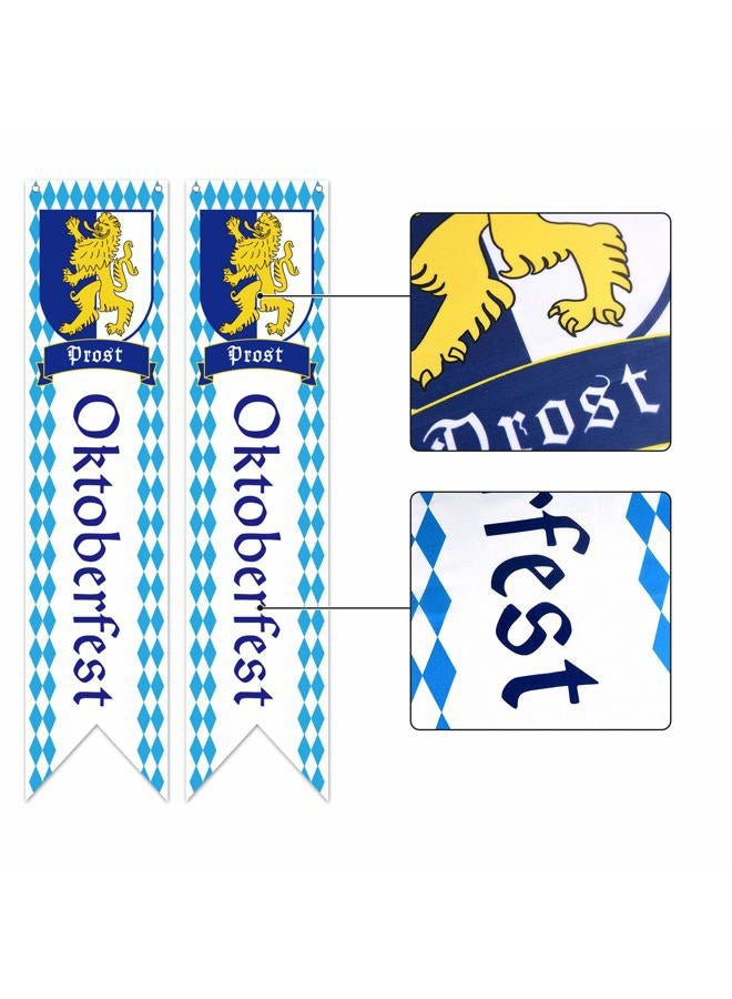 Tuparka Oktoberfest Sign Banner Flag Oktoberfest Decorations Octoberfest Party Supplies Polyester Fabric Banner (Set of 4) - Image 3