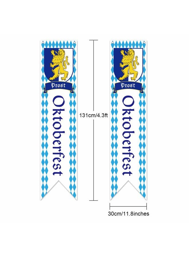 Tuparka Oktoberfest Sign Banner Flag Oktoberfest Decorations Octoberfest Party Supplies Polyester Fabric Banner (Set of 4) - Image 2