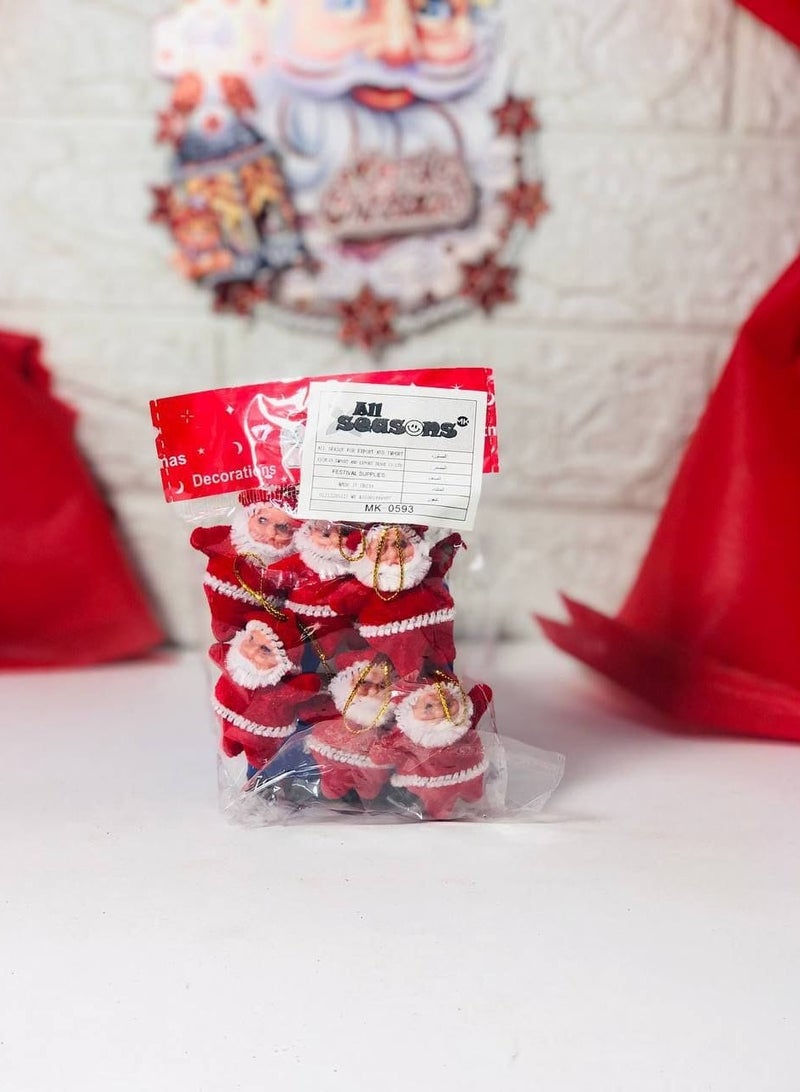 Christmas 2025 All Christmas accessories Santa Claus accessories Glitter bag Bag: 6 pieces  - Image 1