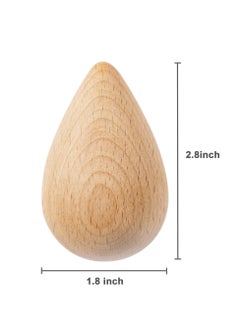 SYOSI Cute Water Drop Shaped Wooden Hooks,Decorative Wooden Wall Hooks for Hanging Hats, Jackets and More! All Natural, Solid Wood Hooks, Each Set Includes 4 Wall Hooks and Hardware  - Image 4