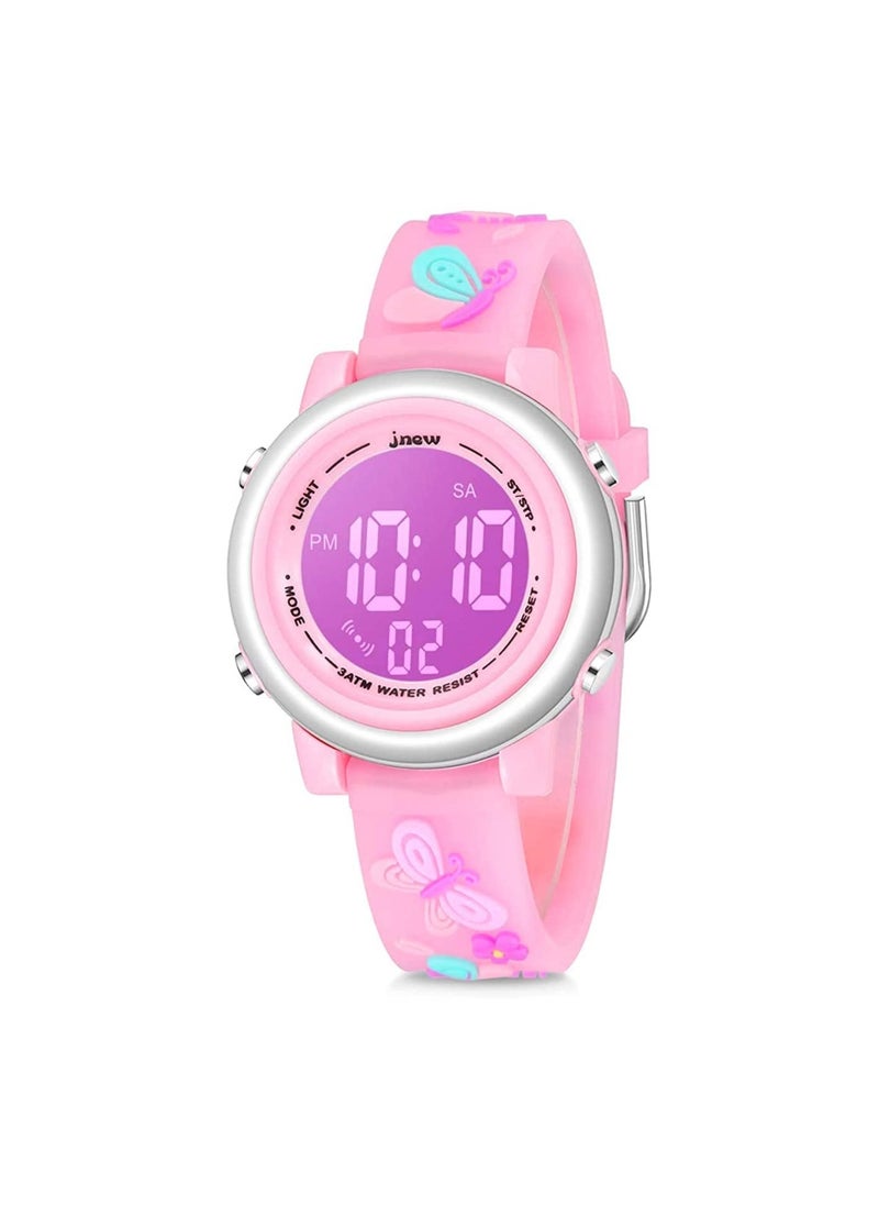 SYOSI Toddler Kids Digital Watches for Girls Boys, 3D Cute Cartoon 7 Color Lights Waterproof Sport Electronic Wrist Watch with Alarm Stopwatch for 3-10 Year Children - Image 1