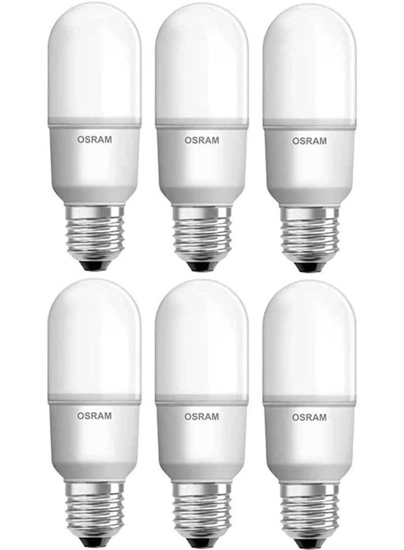Osram LED Dimmable Bulb Value Stick E27 Lamp Daylight 9W 2700K Warm White/ Day Light (Dimmer) - Pack of 6 - Image 1