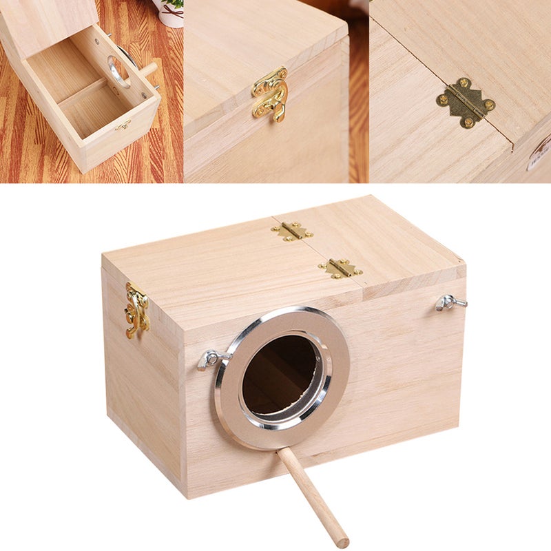 2pcs Medium Size Bird Parrot Holder Bird Nesting Organizer Clear View Window Bird House Left Openings - Image 3