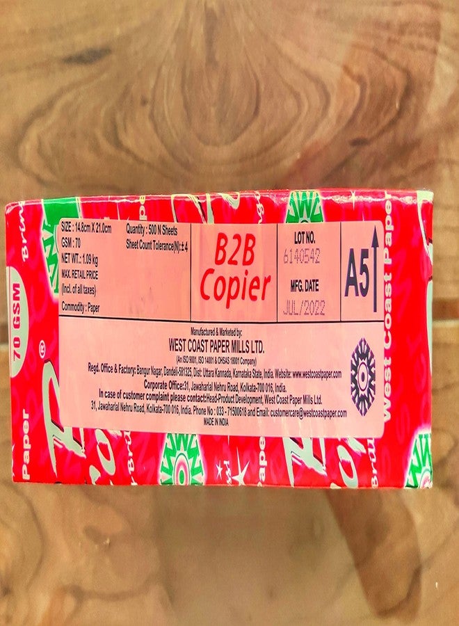 B2B Booksmith Paper 70 Gsm 500 Sheets 2 Ream A5 - Image 4