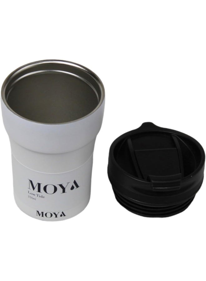 MOYA Low Tide Travel Coffee Mug Blue/White 250Ml - Image 2