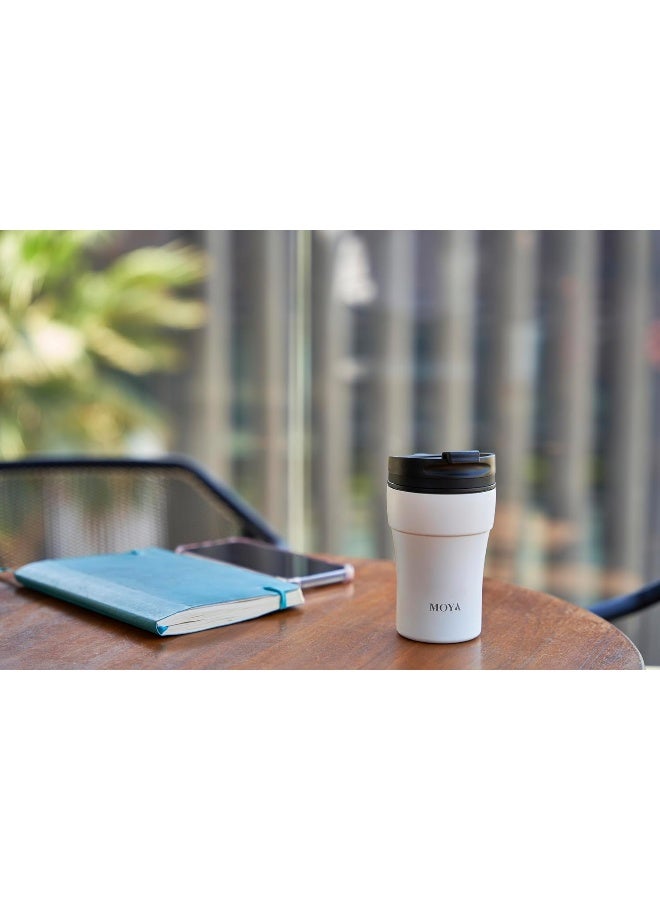 MOYA Low Tide Travel Coffee Mug Blue/White 250Ml - Image 5