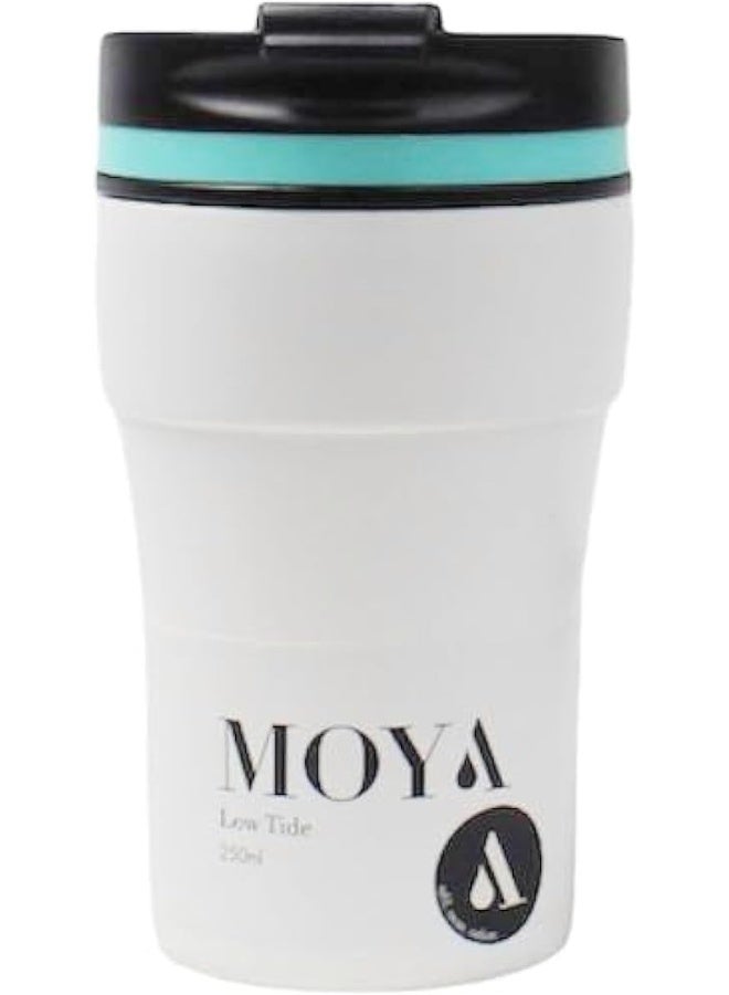 MOYA Low Tide Travel Coffee Mug Blue/White 250Ml - Image 1
