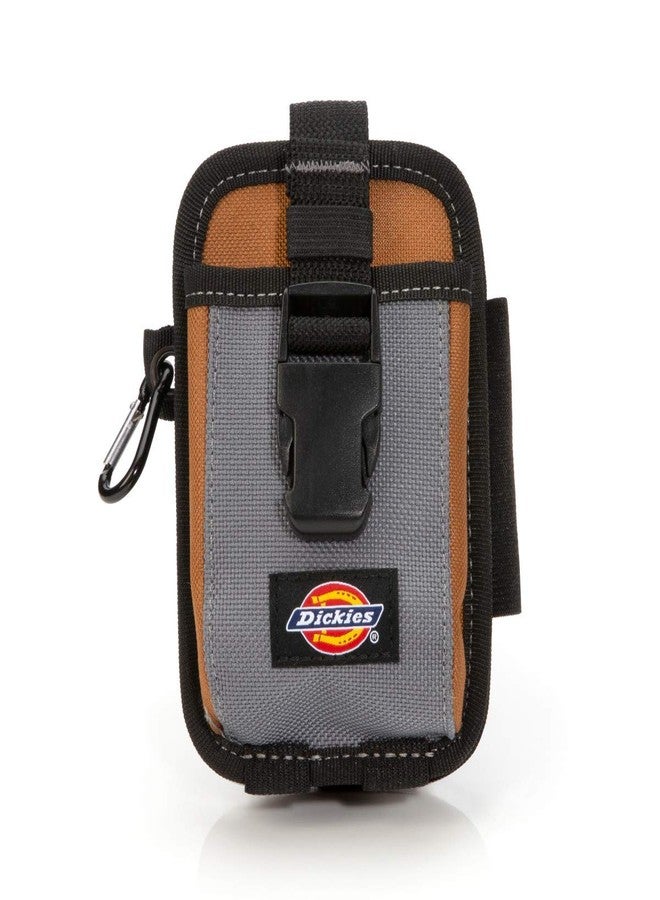 Dickies 2-Compartment Large Phone Pouch, Universal-fit Steel Clip for Tool Belt, Security Strap Over Phone, Carabiner for Quick-Clip Key Storage - Image 1