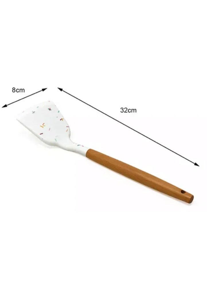 NAMA Silicone stirring spoon with wooden handle - Image 2