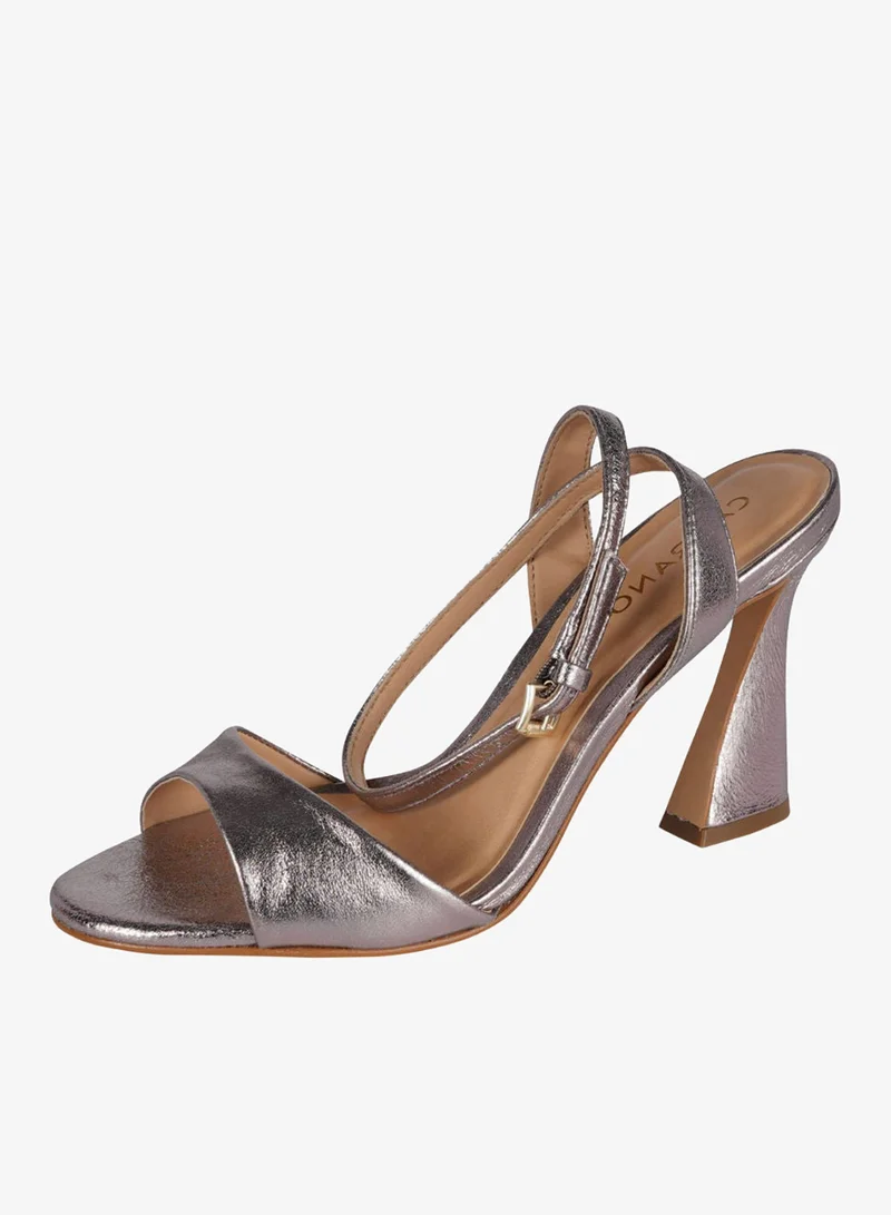 Carrano Champagne Carrano Ladies Lace Up Statement Heeled Sandal 387001B Cab0316 for Women | Best Price UAE