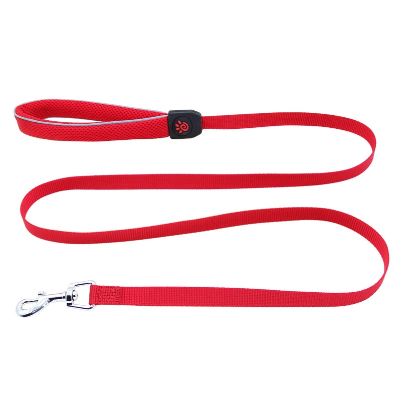 DOCO Silver Reflictive Mesh Leash Small — Maroon
