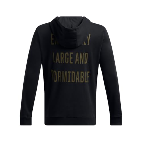 Under Armour Men's Project Rock Red One E.L.F. Hoodie, (001) Black / / White, X-Large - Image 3
